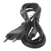 Cable de Alimentación con Clavija Plana de 1,8 m Negro