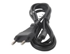Cable de Alimentación con Clavija Plana de 1,8 m Negro