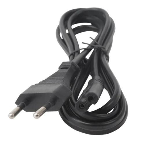 Cable de Alimentación con Clavija Plana de 1,8 m Negro