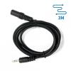 Cable de Audio Negro de 3,5mm Macho a 3,5mm Hembra 3m