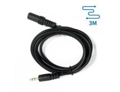 Cable de Audio Negro de 3,5mm Macho a 3,5mm Hembra 3m