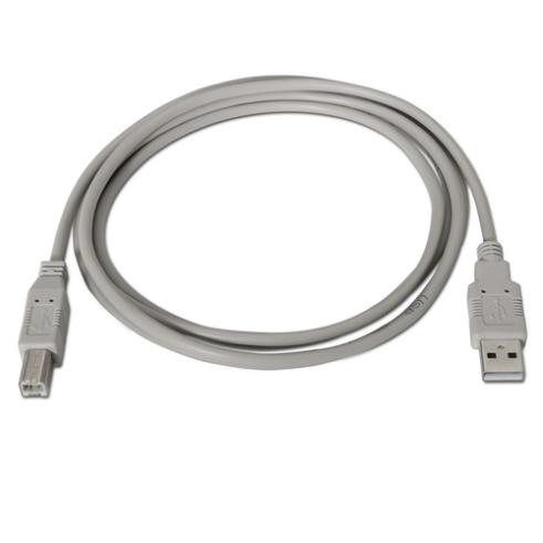Cable USB 2.0 Impresora Tipo A Macho a Tipo B Macho 1,8 m Color Beige Aisens