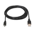 Cable USB 2.0 - Tipo A Macho a Mini B Macho 1.8m Negro Aisens