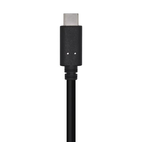 Cable USB 3.1 Gen2 10Gbps 3A - Tipo USB-C/M-A Macho - 1.5m Negro Aisens