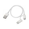 Cable USB-A a MicroUSB con Adaptador a USB-C 1m Blanco Xiaomi