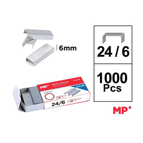 Caja de 1000 Grapas 24/6 Galvanizadas MP
