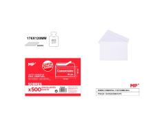 Caja de 500 unidades de Sobre Comercial 176x120mm