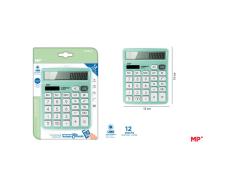 Calculadora de Sobremesa Solar y Pilas Verde Claro 12 Dígitos MP