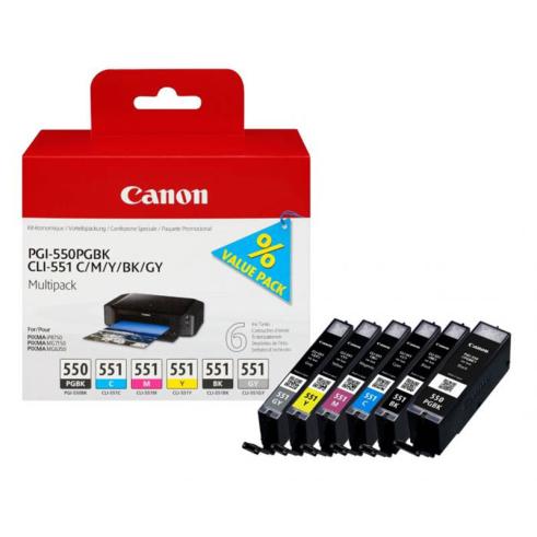 Canon PGI-550 / CLI-551 Pack de 6 Originales