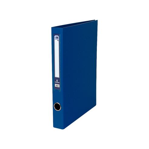 Carpeta de 2 Anillas 25mm Folio Forrado Papercoat con Ollao y Tarjetero Compresor de Plástico Azul