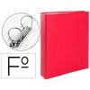 Carpeta de 2 Anillas 40mm de Plástico Rojo