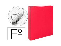 Carpeta de 2 Anillas 40mm de Plástico Rojo