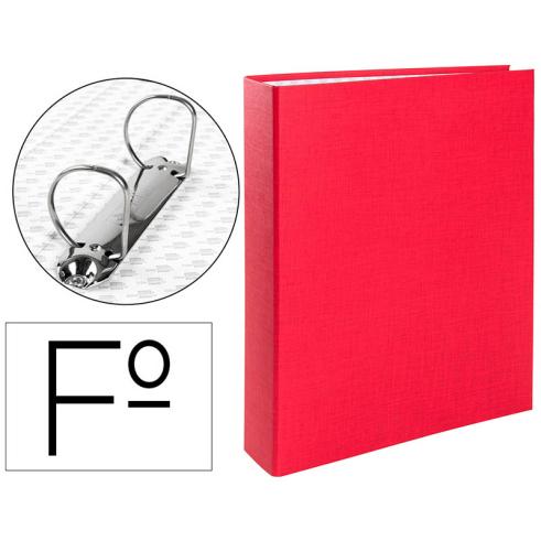 Carpeta de 2 Anillas 40mm de Plástico Rojo