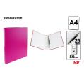 Carpeta de Cartón Fº 2 Anillas Rosa