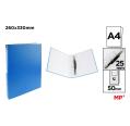 Carpeta de Cartón Fº 4 Anillas Azul Claro