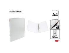 Carpeta de Cartón Fº 4 Anillas Blanca