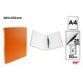 Carpeta de Cartón Fº 4 Anillas Naranja