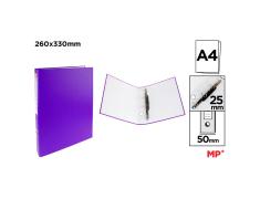 Carpeta de Cartón Fº 4 Anillas Violeta