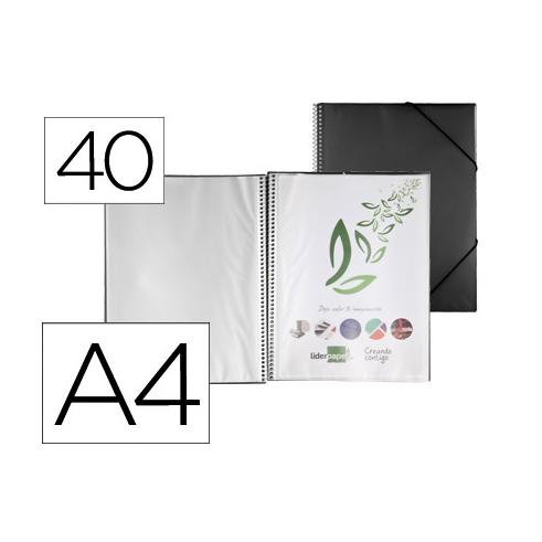 CARPETA ESCAPARATE CON ESPIRAL NEGRO