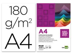 CARTULINA BLANCA A4 180g/m2 LIDERPAPEL(100 unidades)