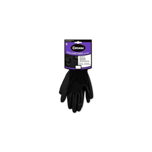 CEGASA GUANTES POLIURETANO NEGRO L T.8