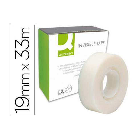 CINTA ADHESIVA Q-CONNECT INVISIBLE 19mmx33mt