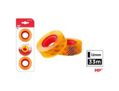 Cinta Adhesiva Transparente 12 mm x 33 m 3 Unidades