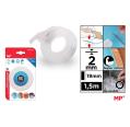 Cinta de Doble Cara Transparente 2 mm x 1,5 m