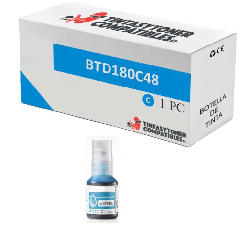 Compatible Brother BTD180C Cyan Botella de Tinta