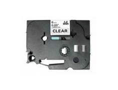 Compatible BROTHER TZE-111 Negro / Transparente TZ-111