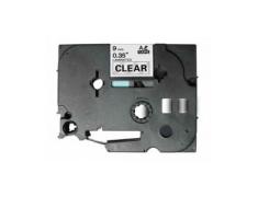 Compatible BROTHER TZE-121 Negro / Transparente TZ-121