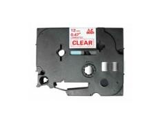 Compatible BROTHER TZE-132 Rojo / Transparente TZ-132