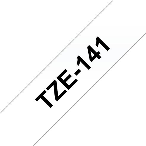 Compatible Brother TZE-141 Negro / Transparente TZ-141