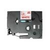 Compatible BROTHER TZE-222 Rojo / Blanco TZ-222