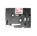 Compatible BROTHER TZE-222 Rojo / Blanco TZ-222
