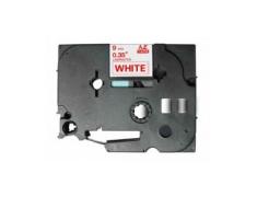 Compatible BROTHER TZE-222 Rojo / Blanco TZ-222