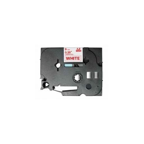 Compatible BROTHER TZE-222 Rojo / Blanco TZ-222