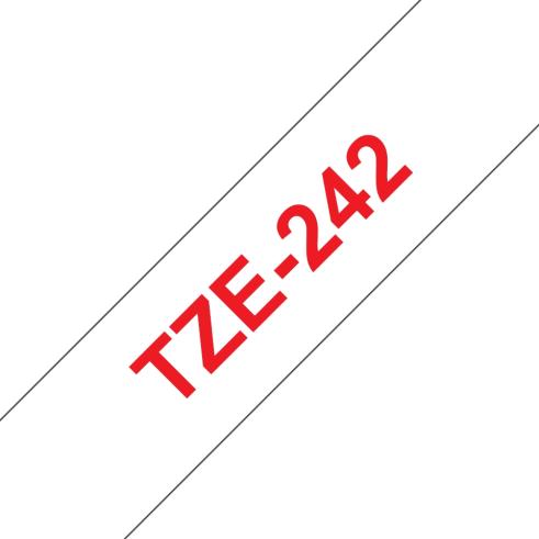 Compatible Brother TZE-242 Rojo / Blanco TZ-242