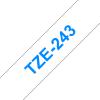 Compatible Brother TZE-243 Azul / Blanco TZ-243