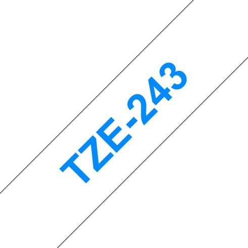Compatible Brother TZE-243 Azul / Blanco TZ-243