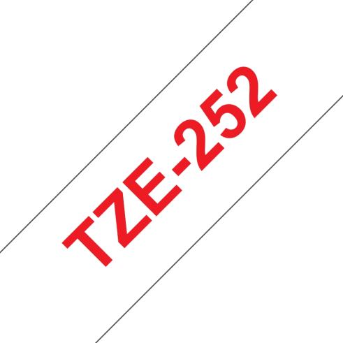Compatible Brother TZE-252 Rojo / Blanco TZ-252