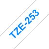 Compatible Brother TZE-253 Azul / Blanco TZ-253