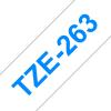 Compatible Brother TZE-263 Azul / Blanco TZ-263