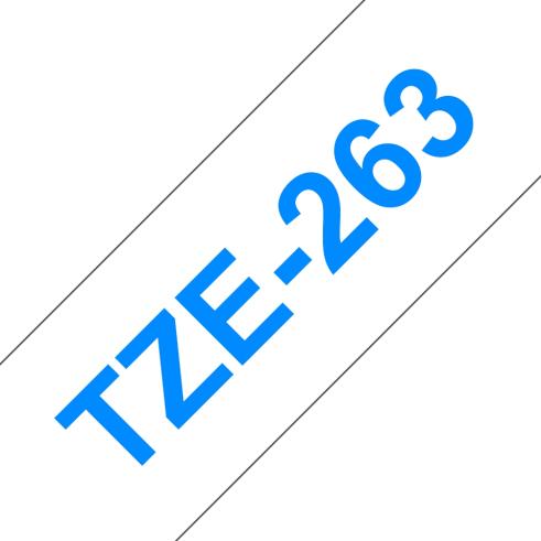 Compatible Brother TZE-263 Azul / Blanco TZ-263