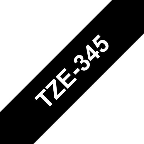 Compatible Brother TZE-345 Blanco / Negro TZ-345
