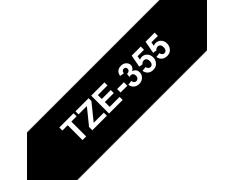 Compatible Brother TZE-355 Blanco  / Negro TZ-355