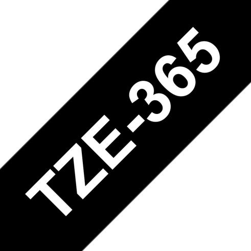 Compatible Brother TZE-365 Blanco / Negro TZ-365