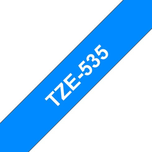 Compatible BROTHER TZE-535 Blanco / Azul TZ-535