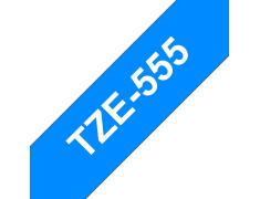 Compatible Brother TZE-555 Blanco / Azul TZ-555