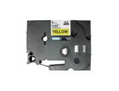 Compatible BROTHER TZE-611 Negro / Amarillo TZ-611